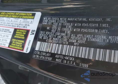 2015 Toyota Venza Xle из США, поврежденный, VIN 4T3BA3BB0FU071418